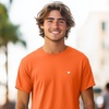 image:imageDALIX Lil Heart Midweight Cotton Short Sleeve Summer Tee MensOrange