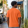 image:imageDALIX Lil Heart Midweight Cotton Short Sleeve Summer Tee MensOrange