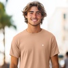image:imageDALIX Lil Heart Midweight Cotton Short Sleeve Summer Tee MensPeach
