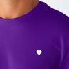 image:imageDALIX Lil Heart Midweight Cotton Short Sleeve Summer Tee MensPurple