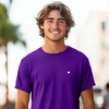 image:imageDALIX Lil Heart Midweight Cotton Short Sleeve Summer Tee MensPurple