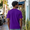 image:imageDALIX Lil Heart Midweight Cotton Short Sleeve Summer Tee MensPurple