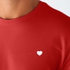 image:imageDALIX Lil Heart Midweight Cotton Short Sleeve Summer Tee MensRed