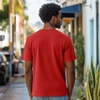 image:imageDALIX Lil Heart Midweight Cotton Short Sleeve Summer Tee MensRed