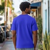 image:imageDALIX Lil Heart Midweight Cotton Short Sleeve Summer Tee MensRoyal Blue