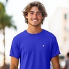 image:imageDALIX Lil Heart Midweight Cotton Short Sleeve Summer Tee MensRoyal Blue