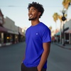 image:imageDALIX Lil Heart Midweight Cotton Short Sleeve Summer Tee MensRoyal Blue