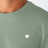 image:imageDALIX Lil Heart Midweight Cotton Short Sleeve Summer Tee MensSage
