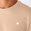 image:imageDALIX Lil Heart Midweight Cotton Short Sleeve Summer Tee MensSand