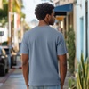 image:imageDALIX Lil Heart Midweight Cotton Short Sleeve Summer Tee MensSlate Gray