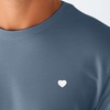image:imageDALIX Lil Heart Midweight Cotton Short Sleeve Summer Tee MensSlate Gray
