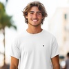 image:imageDALIX Lil Heart Midweight Cotton Short Sleeve Summer Tee MensWhite