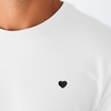 image:imageDALIX Lil Heart Midweight Cotton Short Sleeve Summer Tee MensWhite