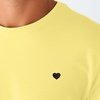 image:imageDALIX Lil Heart Midweight Cotton Short Sleeve Summer Tee MensYellow