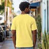 image:imageDALIX Lil Heart Midweight Cotton Short Sleeve Summer Tee MensYellow