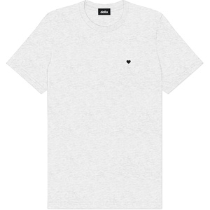 image:imageDALIX Lil Heart Midweight Cotton Short Sleeve Summer Tee MensAsh Gray