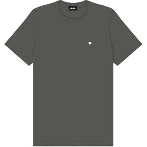image:imageDALIX Lil Heart Midweight Cotton Short Sleeve Summer Tee MensAsphalt Gray