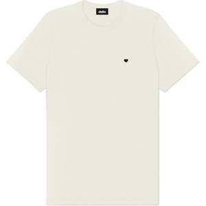 image:imageDALIX Lil Heart Midweight Cotton Short Sleeve Summer Tee MensNatural