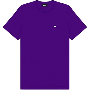 image:imageDALIX Lil Heart Midweight Cotton Short Sleeve Summer Tee MensPurple