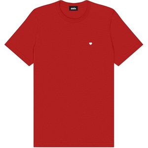 image:imageDALIX Lil Heart Midweight Cotton Short Sleeve Summer Tee MensRed