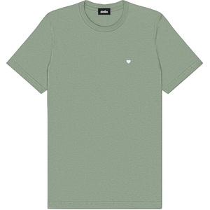 image:imageDALIX Lil Heart Midweight Cotton Short Sleeve Summer Tee MensSage