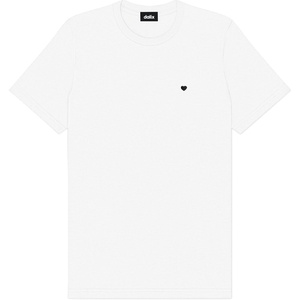image:imageDALIX Lil Heart Midweight Cotton Short Sleeve Summer Tee MensWhite
