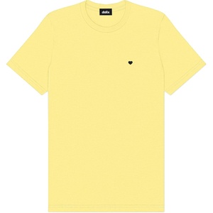 image:imageDALIX Lil Heart Midweight Cotton Short Sleeve Summer Tee MensYellow