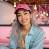 image:imageDALIX Sushi Roll Embroidered Maki Cotton Dad Hat Baseball Cap Adjustable WomensHot Pink