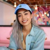 image:imageDALIX Sushi Roll Embroidered Maki Cotton Dad Hat Baseball Cap Adjustable WomensLight Blue