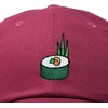 image:imageDALIX Sushi Roll Embroidered Maki Cotton Dad Hat Baseball Cap Adjustable WomensMaroon