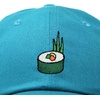 image:imageDALIX Sushi Roll Embroidered Maki Cotton Dad Hat Baseball Cap Adjustable WomensTeal