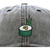 image:imageDALIX Sushi Roll Embroidered Maki Cotton Dad Hat Baseball Cap Adjustable WomensWashed Black