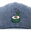 image:imageDALIX Sushi Roll Embroidered Maki Cotton Dad Hat Baseball Cap Adjustable WomensWashed Navy Blue
