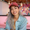 image:imageDALIX Sushi Roll Embroidered Maki Cotton Dad Hat Baseball Cap Adjustable WomensWashed Red