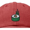 image:imageDALIX Sushi Roll Embroidered Maki Cotton Dad Hat Baseball Cap Adjustable WomensWashed Red