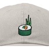 image:imageDALIX Sushi Roll Embroidered Maki Cotton Dad Hat Baseball Cap Adjustable WomensWashed Stone White