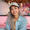 image:imageDALIX Sushi Roll Embroidered Maki Cotton Dad Hat Baseball Cap Adjustable WomensWashed Stone White