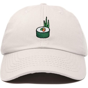 image:imageDALIX Sushi Roll Embroidered Maki Cotton Dad Hat Baseball Cap Adjustable WomensBeige