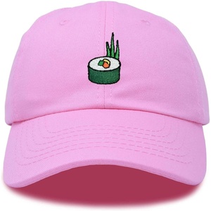 image:imageDALIX Sushi Roll Embroidered Maki Cotton Dad Hat Baseball Cap Adjustable WomensLight Pink