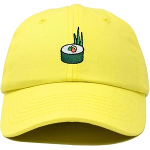 image:imageDALIX Sushi Roll Embroidered Maki Cotton Dad Hat Baseball Cap Adjustable WomensYellow