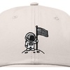 image:imageDALIX Moon Mission USA Flag Embroidered Dad Hat Adjustable Cotton Baseball Cap Americana Hat MensBeige