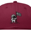 image:imageDALIX Moon Mission USA Flag Embroidered Dad Hat Adjustable Cotton Baseball Cap Americana Hat MensMaroon