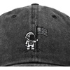 image:imageDALIX Moon Mission USA Flag Embroidered Dad Hat Adjustable Cotton Baseball Cap Americana Hat MensWashed Black