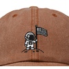 image:imageDALIX Moon Mission USA Flag Embroidered Dad Hat Adjustable Cotton Baseball Cap Americana Hat MensWashed Orange