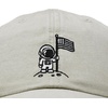 image:imageDALIX Moon Mission USA Flag Embroidered Dad Hat Adjustable Cotton Baseball Cap Americana Hat MensWashed Stone White