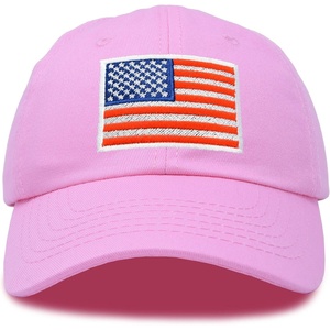 image:imageDALIX American Flag Hat Premium USA Baseball CapRedWhiteBlue  Light Pink
