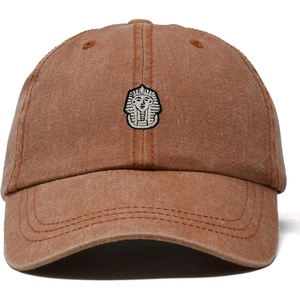 image:imageDALIX Pharaoh Embroidered Adjustable Cotton Twill Dad Hat for MenWashed Orange