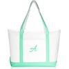 image:imageDALIX Womens Premium Tote Bag Shoulder Bags Monogrammed Mint Green A  ZA