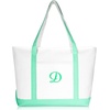 image:imageDALIX Womens Premium Tote Bag Shoulder Bags Monogrammed Mint Green A  ZD