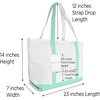 image:imageDALIX Womens Premium Tote Bag Shoulder Bags Monogrammed Mint Green A  ZL